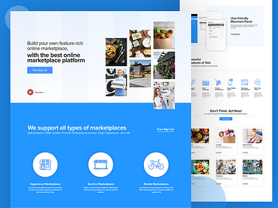 Marketplace Product Homepage Design banner design concept desing landing page marketplace online product ui website