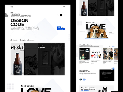 Web Home Page clean design digital agency interactive minimalistic product typography uiux web design website