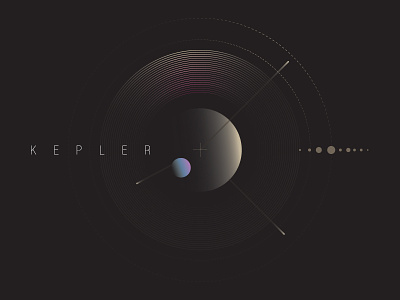 Kepler Orbit illustration kepler line art minimalism observatory nasa space spacecraft stars typography