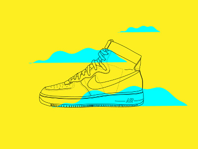 Nike Sneaker 2018 custom illustration fashion line art nike pop shoes sneaker sports vector vector art