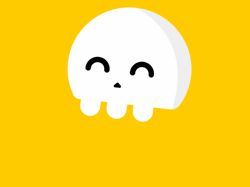 Skully angry animated gif happy icon skull skull art vector yellow