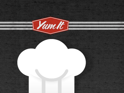 Yum it! chef design food grey hat iphone red wallpaper web