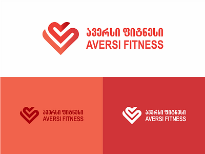 Aversi Fitness/ავერსი ფიტნესი color fitness logo logoesign red