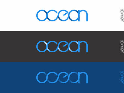 OCEAN shot black blue color colors cyan design gradient gradients illustration logo logo design neon ocean