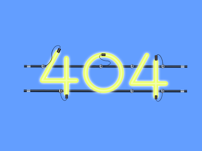 404 EℝℝOℝ color colors cyan design error error 404 error message error page error pages light light bulb light bulbs neon neon light neon lights neon sign