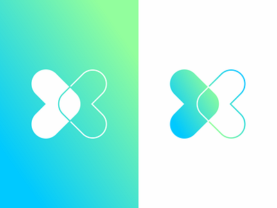 Just X blue branding color colors cyan design gradient gradients icon illustration logo logo design typography ui ux ux design