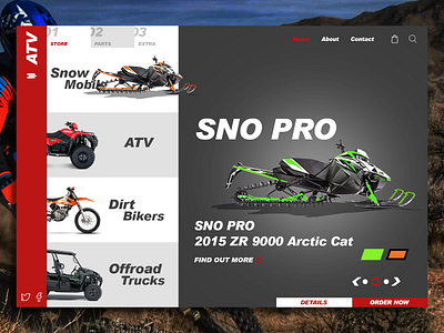 ATV landing page design landing page ui ui ux ui ux design ux ux design web website