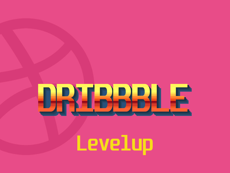 Dribbble +1nvitation 8bit animation design gif gif animation indie invitation level levelup retro shine