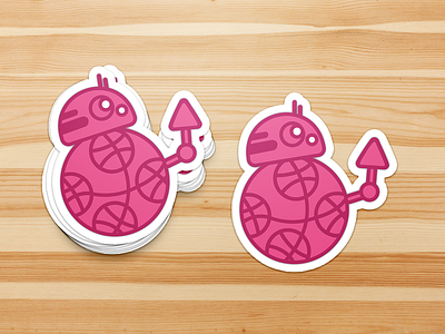 Dribbble Droid color colors design dribbble dribbbledroid droid icon icons pink sticker stickermule vector