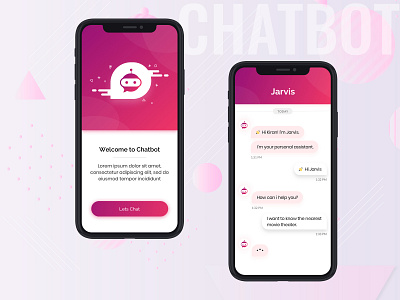 Chatbot chatbot design illustration iphonex ui