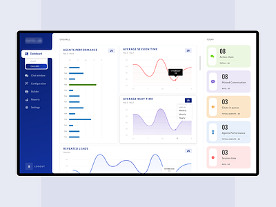 Agent Dashboard banner blue dashboard dashboard app dashboard template design menu ui ux
