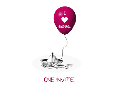 One Dribbble Invite clown design draft illustration invite pennywise pink shot ui ux