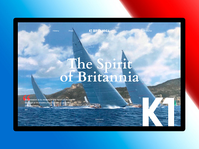 K1 Britannia yacht site design interactive interface ship ui ux website yachting