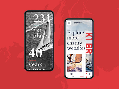 K1 Britannia yacht website adaptive design interactive interface iphone king royal see ui ux website yacht yachting