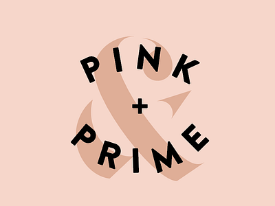 Pink + Prime Logo Concept ampersand branding cosmetic branding packaging product typography