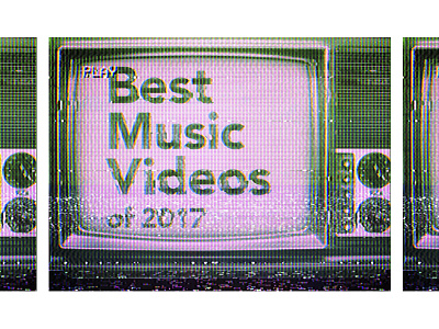 Best Music Vids editorial design lo fi retro tv typography