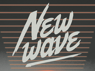 New Wave II 80s fonts layout poster retro synth typography