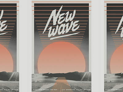 New Wave II 80s fonts layout poster retro synth typography