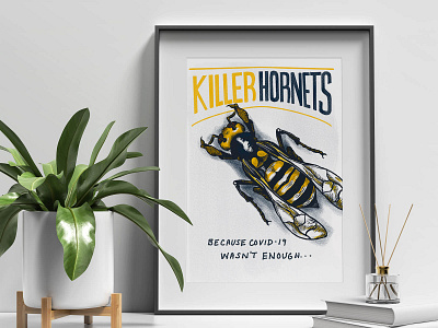 Killer Hornets Poster Illustration