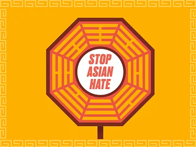 Stop Asian Hate design flat graphic design icon illustration minimal social media type typography vector