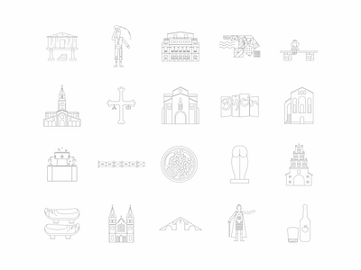 Asturias icon project asturias branding design espanha españa geometric icon iconography line pictogram spain ui vector