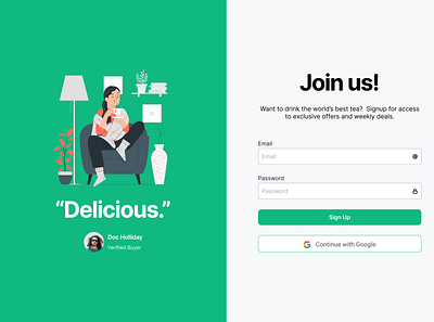 #DailyUI Challenge #1: Sign Up Page dailyui