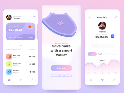 Online Banking bank app banking design mobile app ui wallet