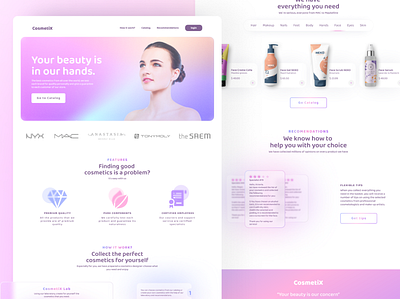 Service Landing Page cosmetic cosmetic page dashboad design landing landing page design ui webdesign website