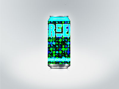 Blueberry Badass energy drink mockup packaging pattern product design surface design