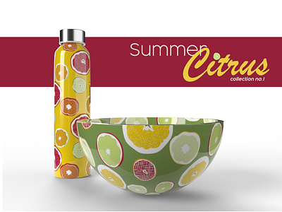 Summer Citrus no.1 citrus pattern print product design summer