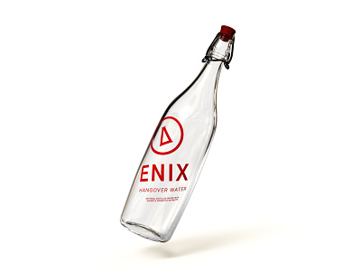 Enix Hangover Water 3d 3d bottle branding