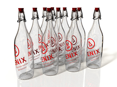 Enix Hangover Water - Bowling Pins, Side View