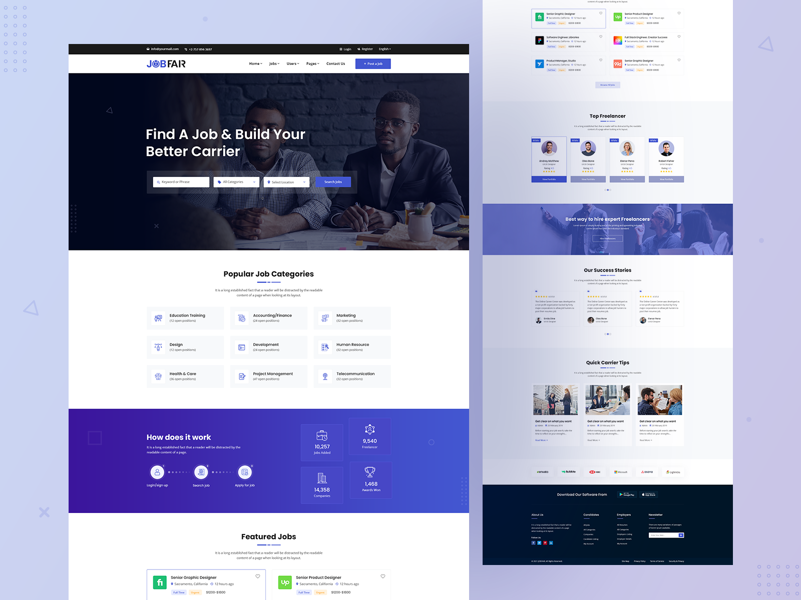 Job Board Website Design by md sabuj mia on Dribbble