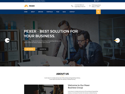 Pexer - Business & Corporate PSD Template design ui ux
