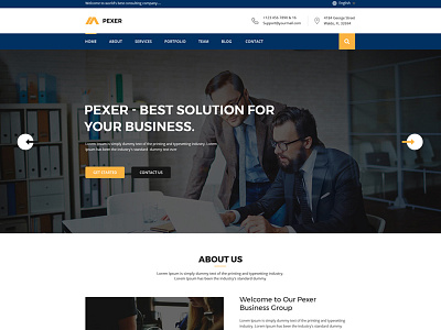 Pexer - Business & Corporate PSD Template