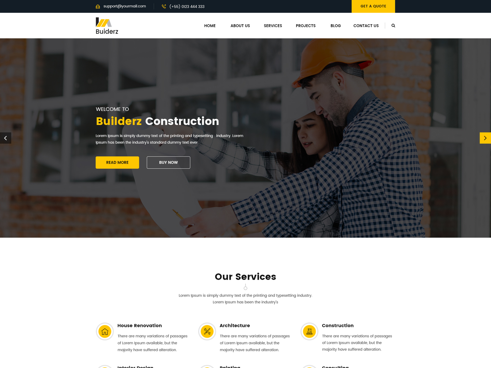 Builderz - Construction PSD Template by md sabuj mia on Dribbble