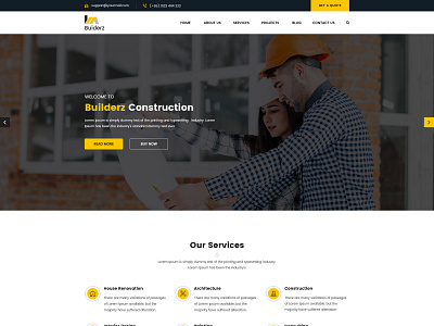 Builderz - Construction PSD Template builder building construction construction company construction website creative app reall state