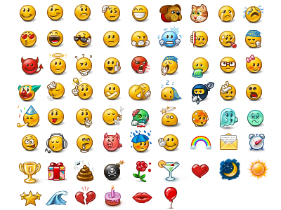 Emoticons & Smilies Icon Set by Octoberweb on Dribbble