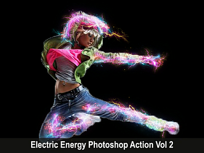 Electric Energy Photoshop Action Vol 2