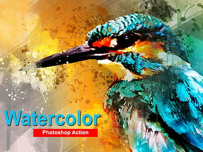 Watercolor photoshop action art envato envatomarket flyer photo photoshop pinterest poster sparkling splatter trending viral watercolor