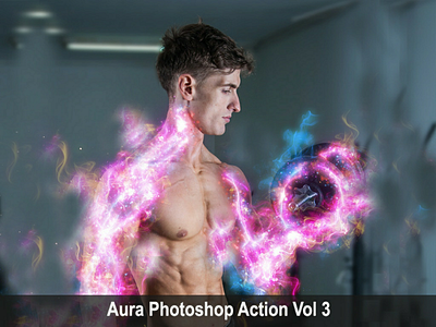 Aura photoshop action vol 3 action add aura dynamize effect envatomarket flyer grapichriver movie photoshop poster power trending viral