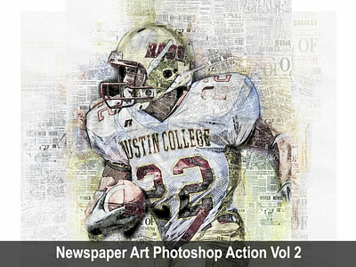 Newspaper Art Photoshop Action Vol 2 action add aura black dynamize effect envatomarket flyer grapichriver movie photoshop poster power trending viral