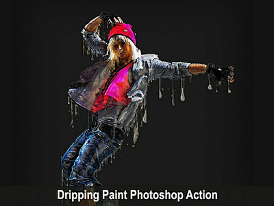 Dripping paint photoshop action