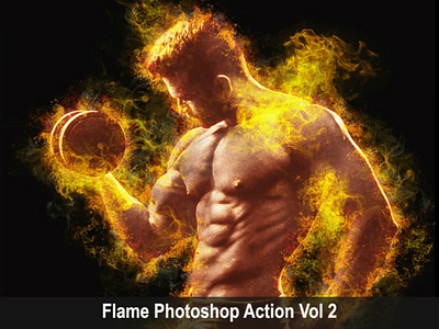 Flame Photoshop Action Vol 2 action add amazing aura envato envatomarket fantastic flame flyer graphicriver magic ons photo photoshop power