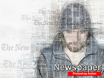 Amazing Newspaper Art Photoshop Action . action art envato envatomarket graphicdesigner graphicriver news newspaper photoshop trending viral