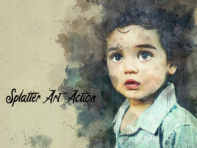 Amazing Splatter Art Photoshop Action action art envato envatomarket graphicdesigner graphicriver photoshop splash splatter trending viral watercolor