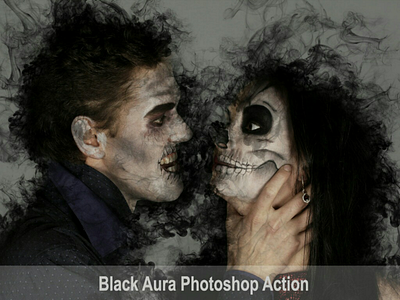 Amazing Black Aura Photoshop Action action aura black design envato grapich grapichriver halloween market trending viral