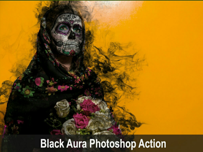 Amazing Black Aura Photoshop Action photoshop halloween viral trending aura action black graphicdesigner graphicriver envatomarket envato