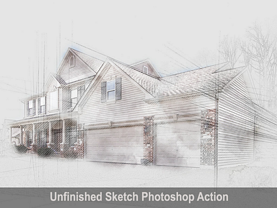 Amazing Unfinished Sketch Photoshop Action action art envato envatomarket graphicdesigner graphicriver paintingart photoshop sketch trending viral watercolor