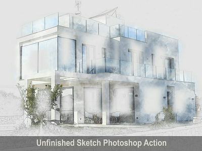 Amazing Unfinished Sketch Photoshop Action action art envato envatomarket graphicdesigner graphicriver paintingart photoshop sketch trending viral watercolor